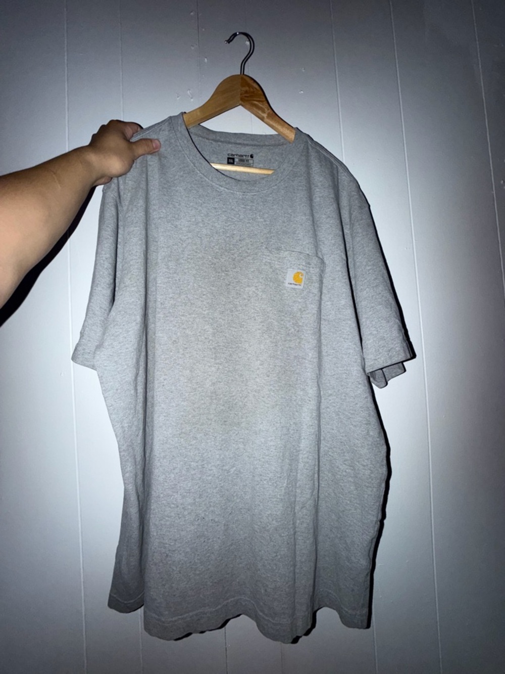 Carhartt Short-Sleeve Pocket Tee in Light Gray